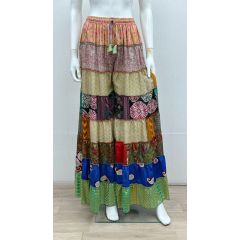 patchwork flare pant